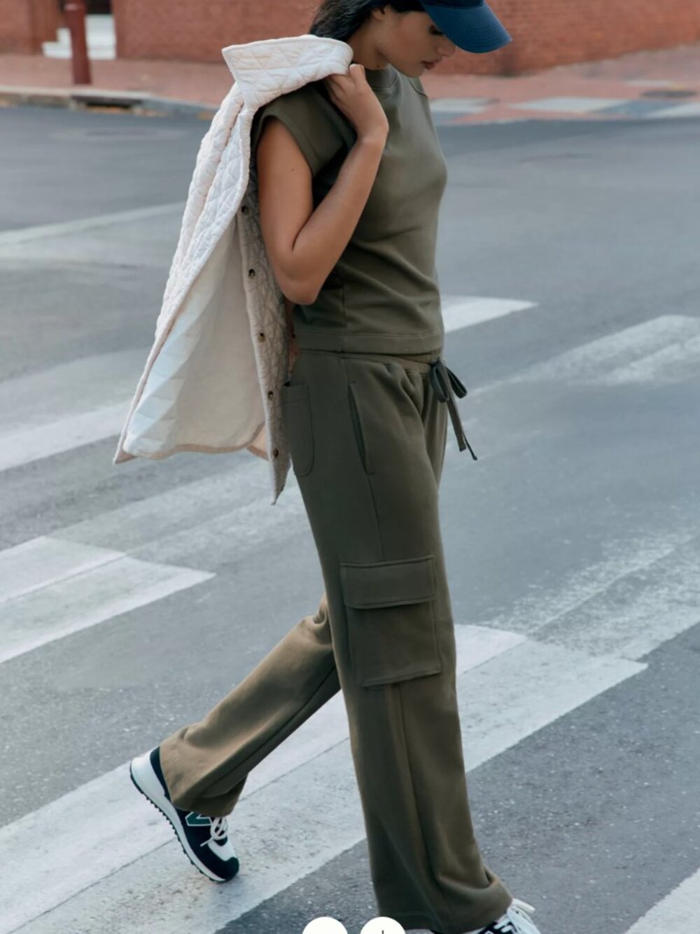 NWOT Nation LTD Casey Cargo Sweatpants Capers Green Joggers